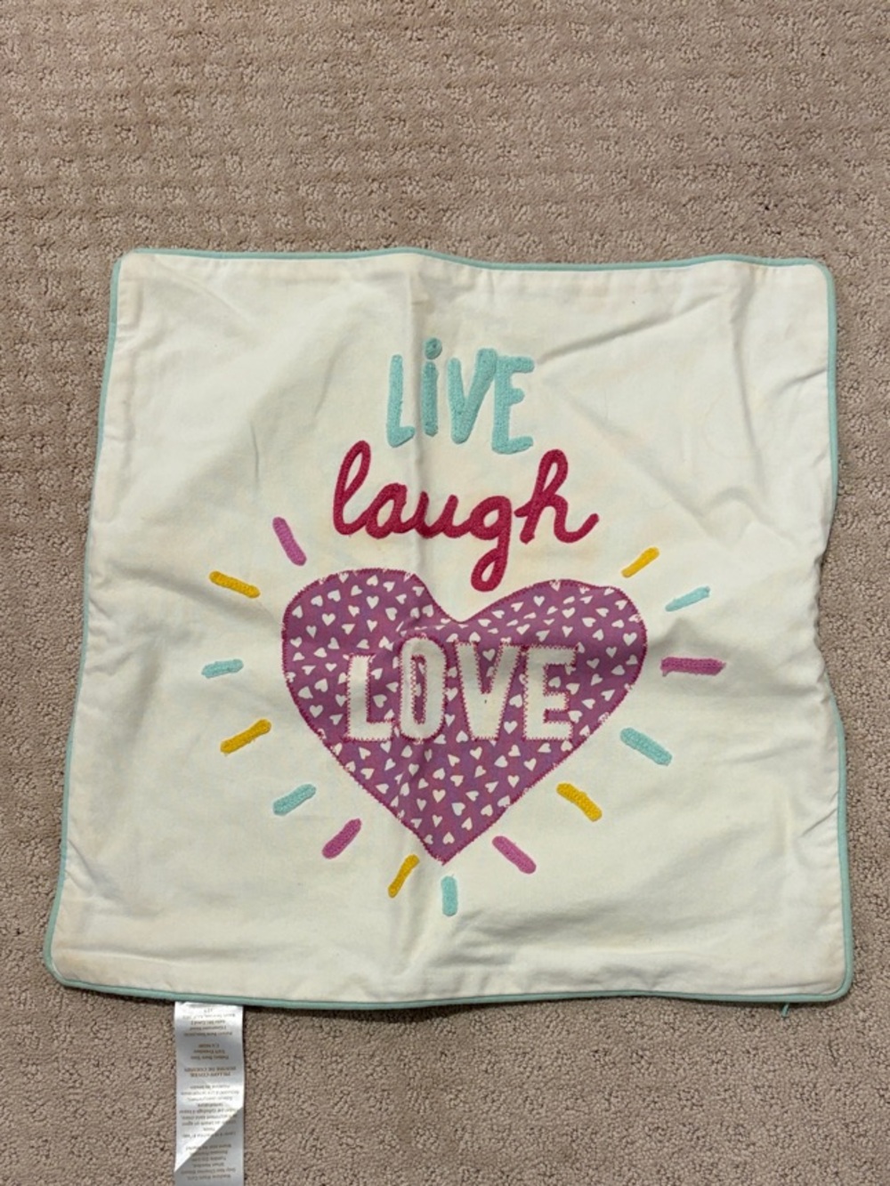 Live  laugh love pillow cover